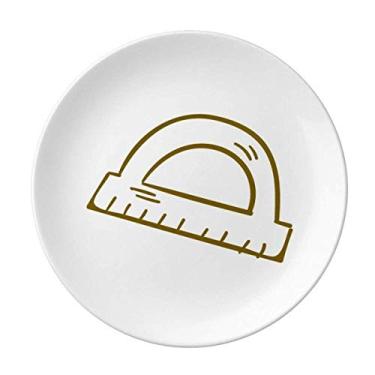 Imagem de Régua de comprimento arco prato decorativo porcelana salver louça jantar prato