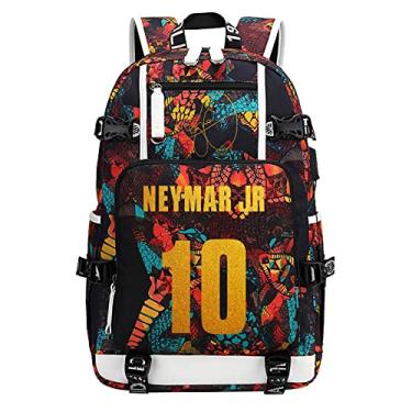 Imagem de YUNZYUN Mochila multifuncional para jogadores de futebol Neymar, para viagem, estudante, laptop, fãs, Vermelho - 1, One Size, Desporto