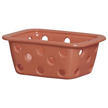 Imagem de Cestinha Retangular Vasada Ceramicas Pegorin Terracota