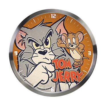 Imagem de Relógio de Parede HB Tom And Jerry Mad Cat And Mouse Cinza - Urban - 30x4,2 cm