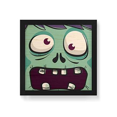 Imagem de Arte Maníacos Quadro Decorativo em Madeira Zumbi - 30x30cm (Moldura caixa em laca preta)