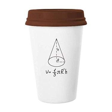Imagem de Caneca de cerâmica Matemática Kowledge com volume de cone circular, vidro para beber café