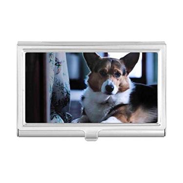 Imagem de Corgi Dog Pet Animal Lonely Picture Porta-cartão de visita carteira
