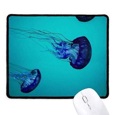 Imagem de Mousepad Ocean Jellyfish Science Nature Picture Tapete de borracha para jogos