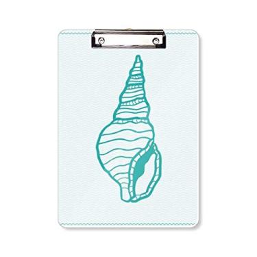 Imagem de Marine Life Caracol Azul Ilustração Prancheta Pasta Bloco de Escrita Placa de Apoio A4