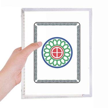 Imagem de Caderno Mahjong Circle Dots 1 Tile Pattern Notebook Folhas Soltas Diário Recarregável Diário Papelaria