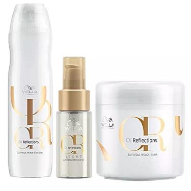 Imagem de Kit Banho de Brilho Wella Oil Reflections Cabelos Finos Pequeno
