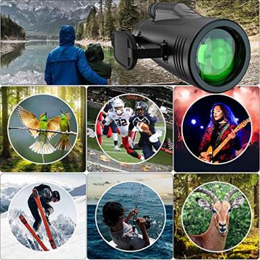 Imagem de Telescópio monocular, mais novo prisma monocular BAK4 à prova d'água com zoom 12x50 de alta definição, para observação de pássaros