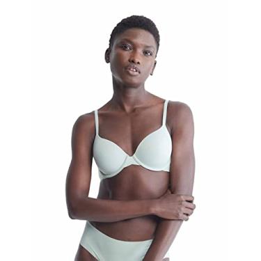 Imagem de Calvin Klein Sutiã feminino perfeitamente ajustado levemente forrado com toque de memória, Prado de Sálvia, 36DD