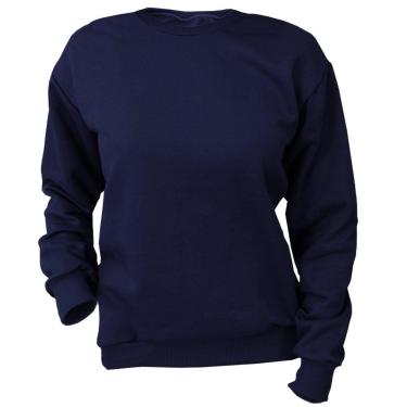 Imagem de Blusa Moletom Infantil Juvenil Lisa Fechada Azul Marinho-Unissex