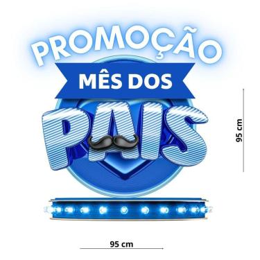 Imagem de Adesivo Vitrine Decoração Feliz Dia Dos Pais Grande 95X95Cm