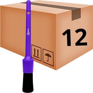 Imagem de Kit 12 Pincel Zacs Detalhamento Externo Automotivo Cerdas Macia