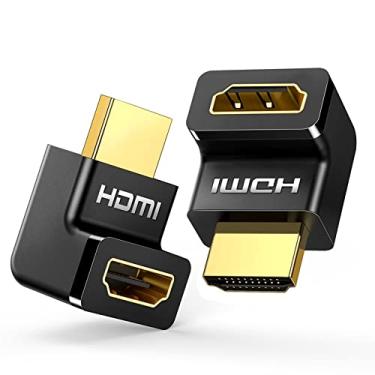 Imagem de UGREEN Pacote com 2 Adaptador HDMI Ângulo Reto 270 Graus Banhado a Ouro Conector HDMI Macho para Fêmea Suporta Extensor HDMI 3D 4K 1080P para TV Stick Roku Stick Chromecast Xbox PS4 PS3