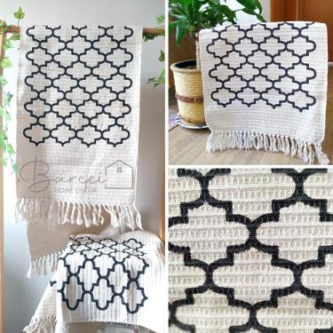 Imagem de Kit Passadeira Tapete Cozinha Jogo 03 Peças Estampadas (Lótus)