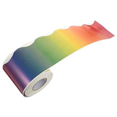 Imagem de OSALADI 4 Rolos Adesivo de borda de gradiente guarnição do quadro de avisos borda removível do quadro de avisos decoração adesivos borda do quadro- fornecimento de boletim carta Papel