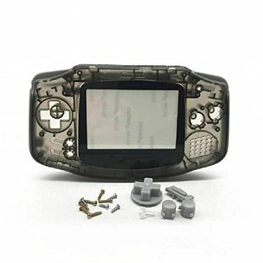 Imagem de DAGIJIRD Transparent Black Console Full Housing Shell Button Clear Repair Case for Gameboy Advance