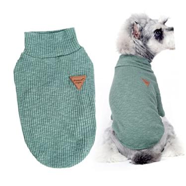 Imagem de Abaodam bicho de estimação roupas ao ar livre camiseta vestidos roupas para animais de estimação camisa de algodão para animal de estimação o cachorro cartão de couro roupa para cachorro
