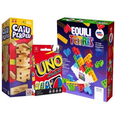 Kit Jogo Uno Stacko Torre De Empilhar + Uno Cartas Baralho em Promoção na  Americanas