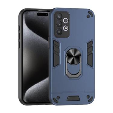 Imagem de Estojo Fino Compatible with Samsung Galaxy A32 5G/M32 5G Phone Case with Kickstand & Shockproof Military Grade Drop Proof Protection Rugged Protective Cover PC Matte Textured Sturdy Cases (Size : Blu