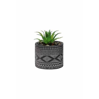 Imagem de Vaso em Cimento com Suculenta Planta Artificial Cachepot