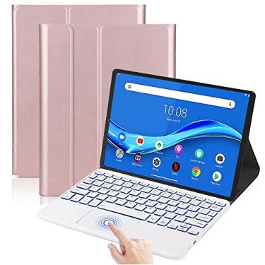 Imagem de QYiiD Capa de teclado Touchpad retroiluminada para tablet Lenovo Tab M10 Plus 10,3 polegadas FHD (TB-X606F / TB-X606X), teclado Bluetooth removível Mmagneticamente para Lenovo M10 FHD Plus de 10,3