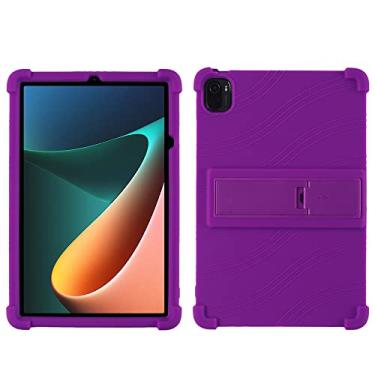 Imagem de QYiiD Capa para Xiaomi Mi Pad 6 /MiPad 6 Pro 11 polegadas 5G 2021, capa protetora de silicone leve para crianças macia contra choque para Mi Pad 6/6 Pro, roxo