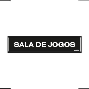 Imagem de Placa De Sinalização Sala De Jogos 30x7 Ekomunike - A-427/1 F9e