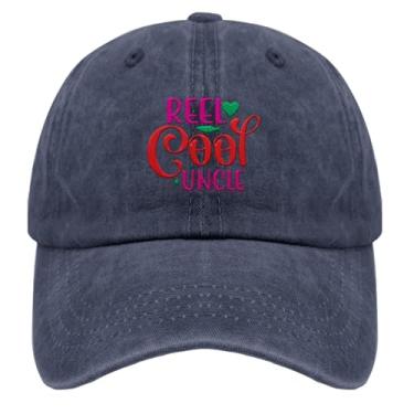 Imagem de Boné de beisebol Reel Cool Uncle Trucker Hat for Women Fashion Bordado Snapback, Azul marinho, Tamanho Único
