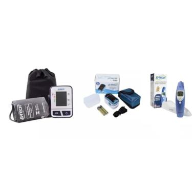 Imagem de Kit Enfermagem Medidor De Pressão + Termômetro + Oximetro de Saturação