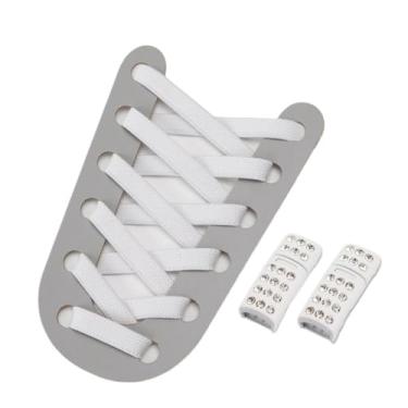 Imagem de Shoelaces Without Tie Kids Adult Width Elastic Laces For Flat Sport Shoes Casual Shoes Accessories (Color : All White)