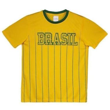 Imagem de Camisa Brasil Braziline Xingu  Torcedor Amarela Verde-Unissex
