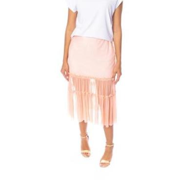 Imagem de Saia Moda Vício Mídi Com Babado Tule Feminino-Feminino