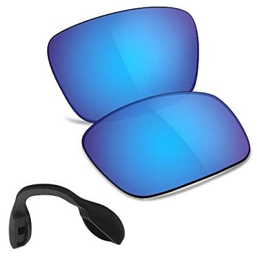 Imagem de TRUSHELL Lentes de reposição polarizadas | Protetor de nariz para óculos de sol Oakley Crossrange OO9361 Azul oceano - Polarizado