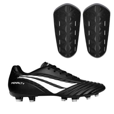 Imagem de Kit Chuteira De Campo Penalty Brasil 70 Neo + Caneleira Penalty Matis X-Unissex