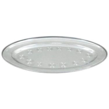 Imagem de Kit 2 Bandejas Oval Em Aço Inox 29cm