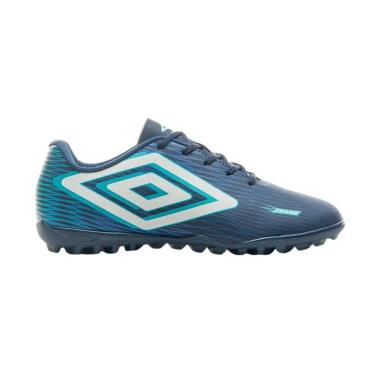 Imagem de Chuteira Umbro Frame Society Masculina Marinho Branco Scuba Blue