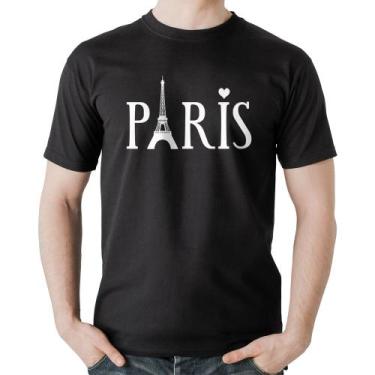 Imagem de Camiseta Algodão Paris Torre Eiffel - Foca Na Moda