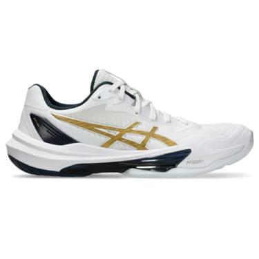 Imagem de ASICS Tênis de vôlei feminino Sky Elite FlyteFoam 3, 11, branco/ouro puro
