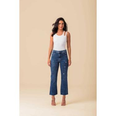 Imagem de Calça Boot Cut Jeans com Bolsos-Feminino