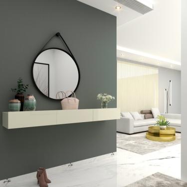 Imagem de Aparador Suspenso Nicho Sala 3 Gavetas 202 Nobre Off White -