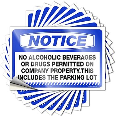 Imagem de Adesivos para o seu carro Aviso Sem Bebidas Alcoólicas ou Drogas Permitidas Adesivos 10 Peças Adesivos de Carro Família Adesivos de Janela de Carro (8 x 12 cm)