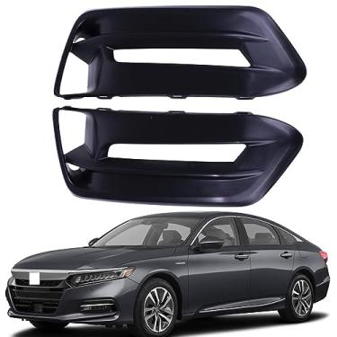 Imagem de Tiny Force Par de capas de moldura de farol de neblina de para-choque dianteiro compatível com Honda Accord 2018-2020 substitui HO1038140 HO1039140 71107TVAA10 71102-TVA-A10