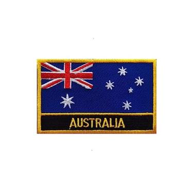 Imagem de Ruoming 1 PÇ Patch de bandeira da Austrália, bordado a ferro ou costurado, tático, militar, nacional da Austrália (Austrália)