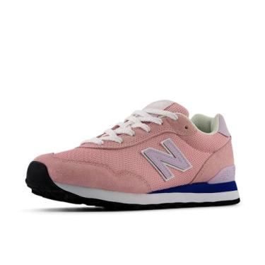 Imagem de New Balance Tênis feminino 515 V3, Branco/Rosa, 5 Wide