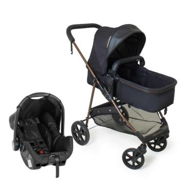 Imagem de Carrinho Travel System Napoli Preto e Cobre - Galzerano