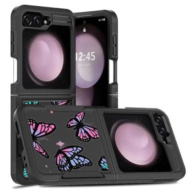 Imagem de BBSujane Capa de telefone para Samsung Galaxy Z Flip 6 Butterfly Flip Z 6 Slim Case 2 em 1 Galaxy Zflip6 capa resistente de silicone capa de proteção à prova de choque para Galaxy Z Flip6