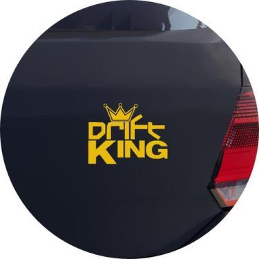 Imagem de Adesivo de Carro Drift King - Cor Amarelo - Melhor Adesivo, Amarelo