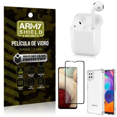 Imagem de Fone Bluetooth LY-122 Samsung A12 + Capinha Anti Impacto + Película 3D