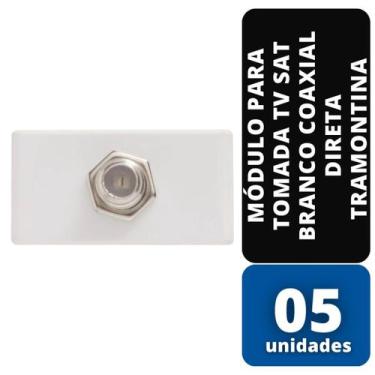 Imagem de KIT C/ 05 Módulo para Tomada TV SAT Bc Coaxial Tramontina