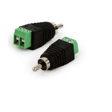 Imagem de Kit 10 Conectores Plug Rca Macho Borne Cftv Áudio E Vídeo - Poli-Cftv